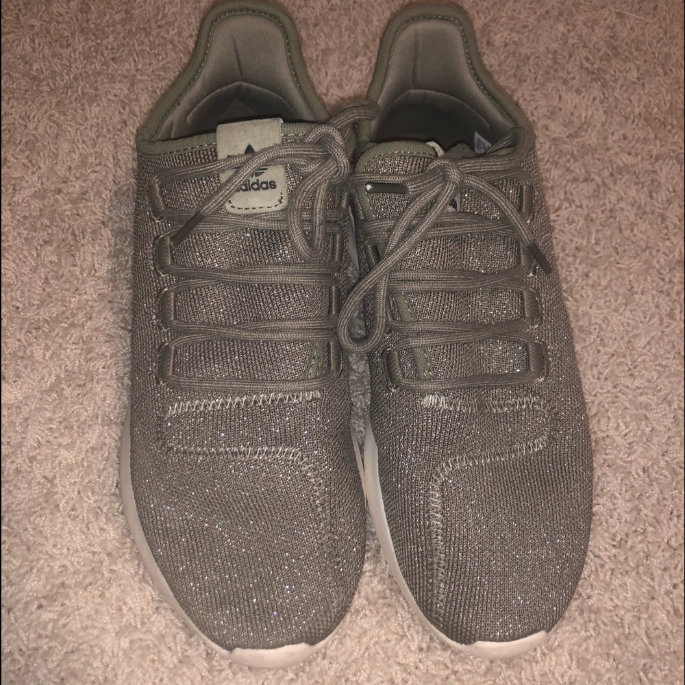 Adidas Green Glitter Sneakers